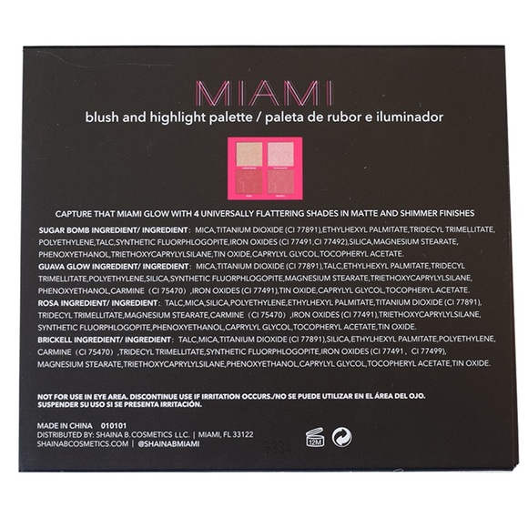 Shaina B Cosmetics Miami Mini Palette - Blush and Highlight - brand new - Picture 3 of 6